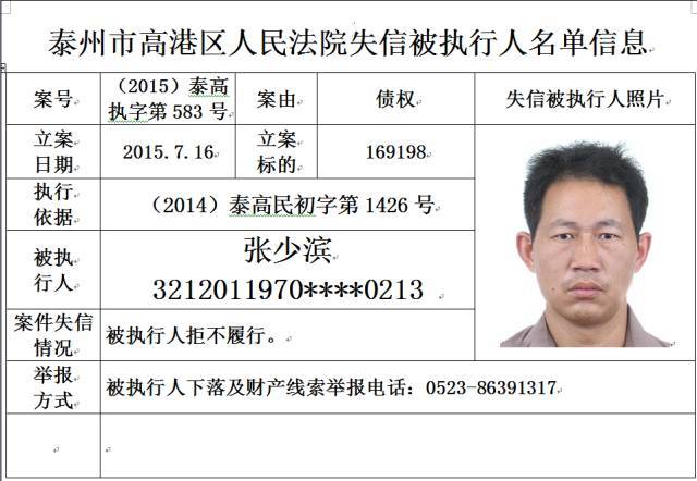 将乐最新老赖名单,将乐最新老赖名单公布