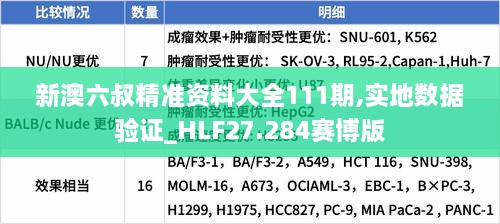 新澳六叔精准资料大全111期,实地数据验证_HLF27.284赛博版