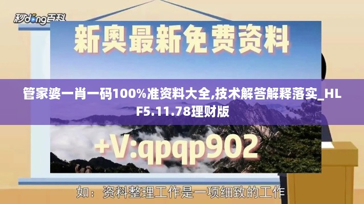 管家婆一肖一码100%准资料大全,技术解答解释落实_HLF5.11.78理财版