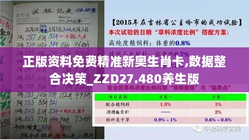 正版资料免费精准新奥生肖卡,数据整合决策_ZZD27.480养生版