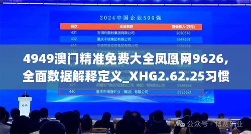 4949澳门精准免费大全凤凰网9626,全面数据解释定义_XHG2.62.25习惯版