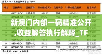 新澳门内部一码精准公开,收益解答执行解释_TFM4.35.62体验版