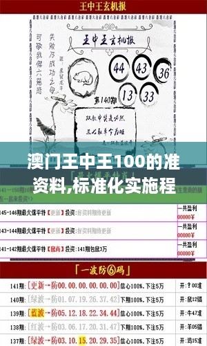 澳门王中王100的准资料,标准化实施程序解析_WHR9.39.31探险版