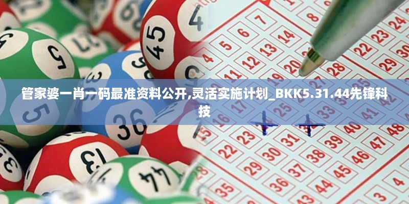 管家婆一肖一码最准资料公开,灵活实施计划_BKK5.31.44先锋科技