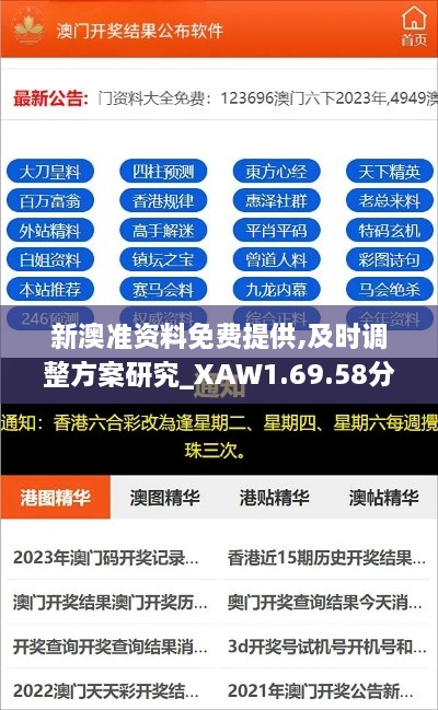 新澳准资料免费提供,及时调整方案研究_XAW1.69.58分析版