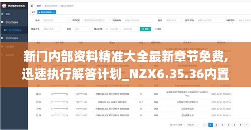 新门内部资料精准大全最新章节免费,迅速执行解答计划_NZX6.35.36内置版