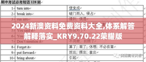 2024新澳资料免费资料大全,体系解答解释落实_KRY9.70.22荣耀版