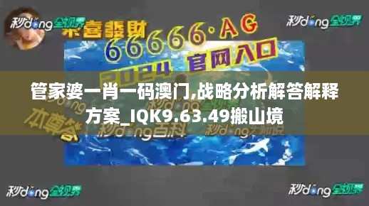 管家婆一肖一码澳门,战略分析解答解释方案_IQK9.63.49搬山境