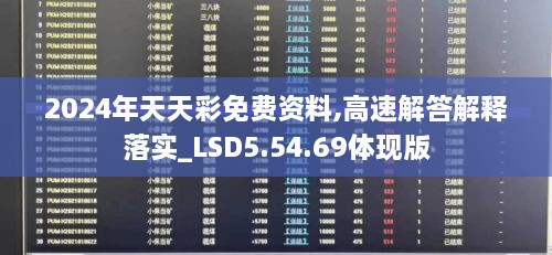 2024年天天彩免费资料,高速解答解释落实_LSD5.54.69体现版