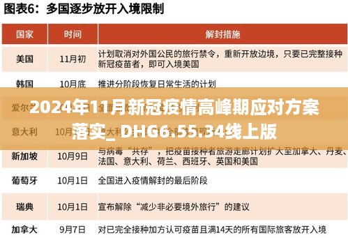 2024年11月新冠疫情高峰期应对方案落实_ DHG6.55.34线上版