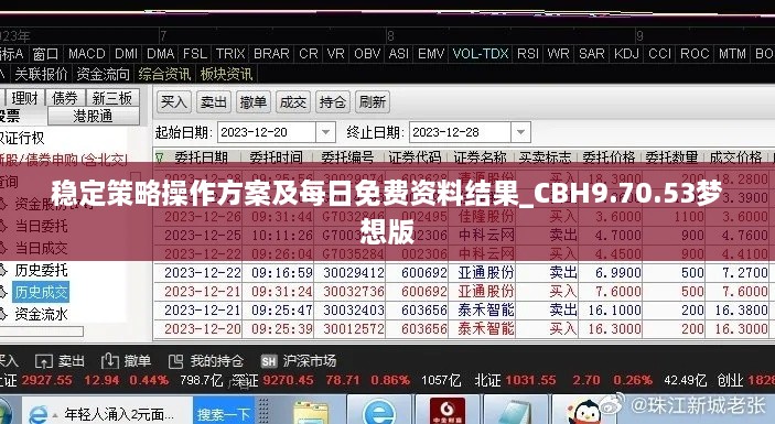 稳定策略操作方案及每日免费资料结果_CBH9.70.53梦想版