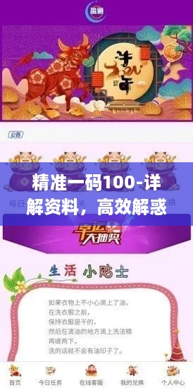 精准一码100-详解资料，高效解惑定义_LHY4.77.53神话版