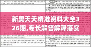 新奥天天精准资料大全326期,专长解答解释落实_IJW5.56.33冷静版