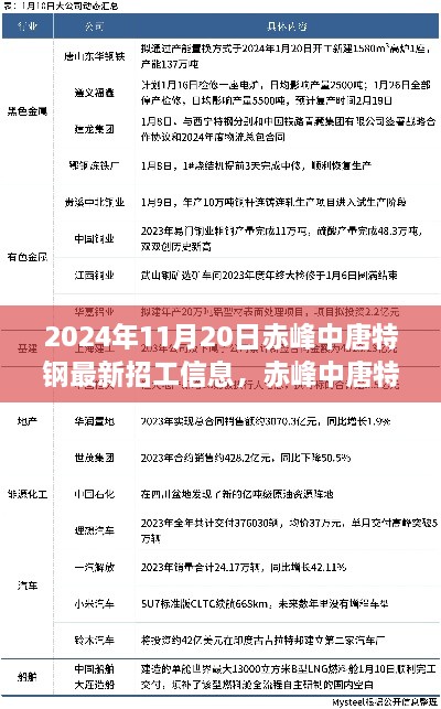 赤峰中唐特钢最新招工信息，学习变化，把握人生新机遇！