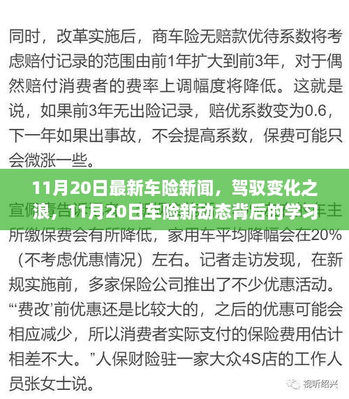 驾驭变化之浪，揭秘车险新动态背后的学习与成长故事——11月20日最新车险新闻解析