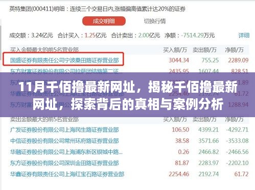 揭秘千佰撸最新网址，探索背后的真相与案例分析，违法犯罪问题揭秘