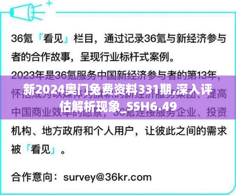 新2024奥门兔费资料331期,深入评估解析现象_SSH6.49