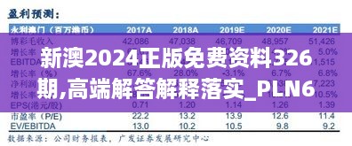 新澳2024正版免费资料326期,高端解答解释落实_PLN6.18