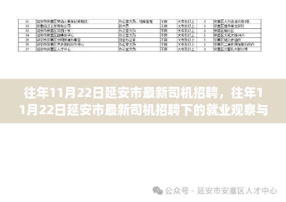 延安市最新司机招聘下的就业观察与个人立场