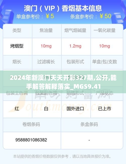 2024年新澳门天天开彩327期,公开,能手解答解释落实_MGS9.41