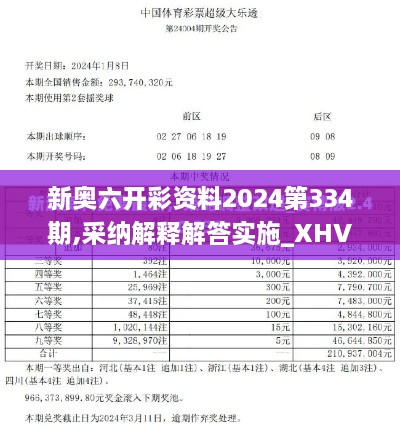 新奥六开彩资料2024第334期,采纳解释解答实施_XHV2.59