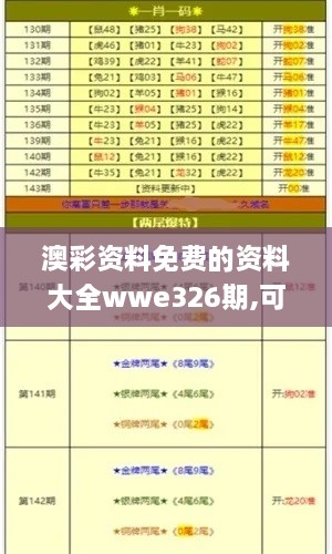 澳彩资料免费的资料大全wwe326期,可靠计划策略执行_MEY7.51