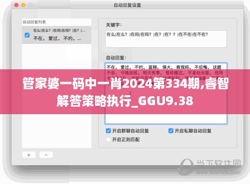 管家婆一码中一肖2024第334期,睿智解答策略执行_GGU9.38