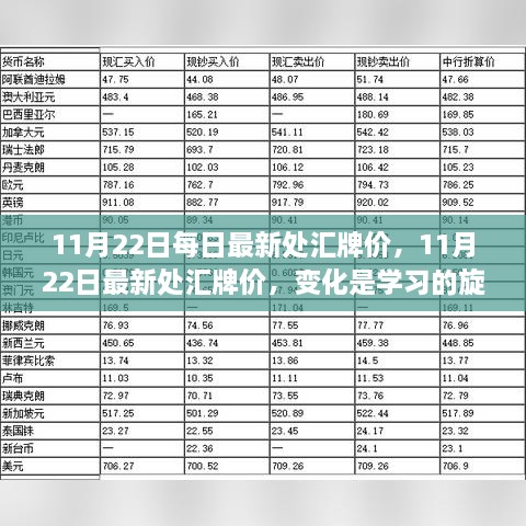 11月22日最新处汇牌价变化，学习旋律与自信成就感的交响曲