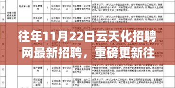 往年11月22日云天化招聘网最新招聘，重磅更新往年11月22日云天化招聘网最新招聘信息全解析