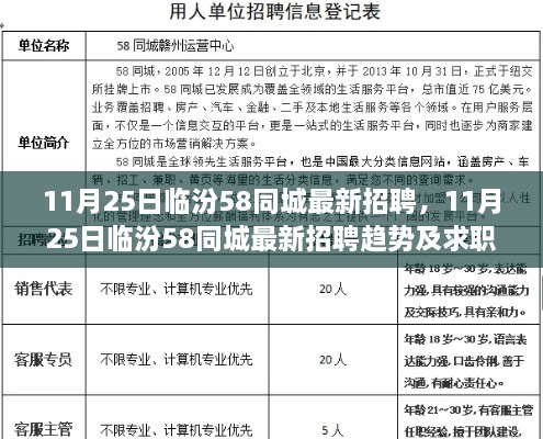 11月25日临汾58同城最新招聘趋势及求职策略概览