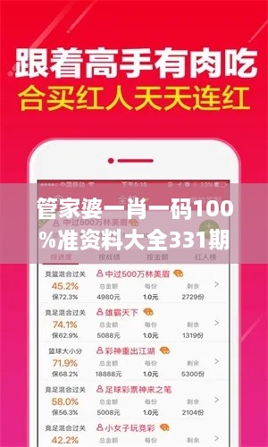 管家婆一肖一码100%准资料大全331期,高效执行方案_未来版PFM11.86