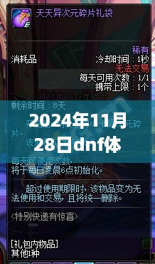 2024年11月28日DNF体验服活动狂欢，你准备好迎接热门活动了吗？