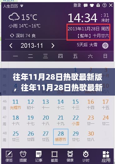 往年11月28日热歌最新版，全面评测与深度解析