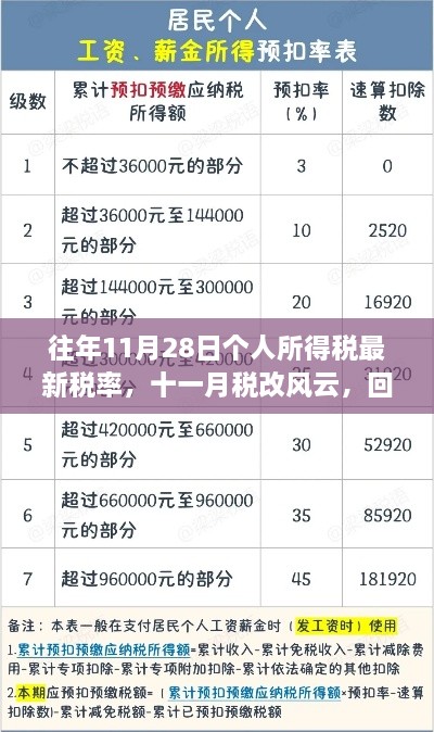 往年11月28日个人所得税最新税率回顾，影响与地位解析