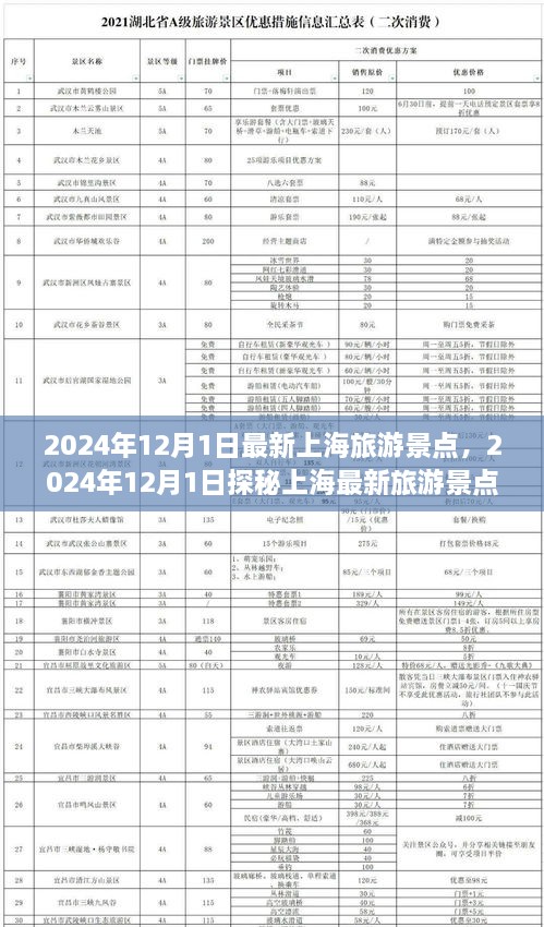 探秘上海最新旅游景点，感受城市新魅力（2024年12月1日版）