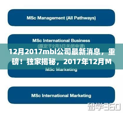 独家揭秘，2017年12月MBI公司最新动态与消息速递