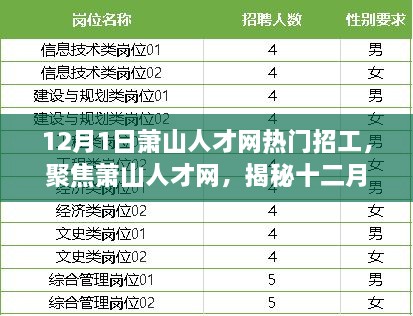 揭秘萧山人才网12月首日的热门招工趋势与亮点，聚焦最新招工信息！