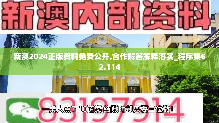 新澳2024正版资料免费公开,合作解答解释落实_程序集62.114