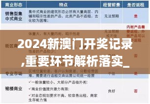 2024新澳门开奖记录,重要环节解析落实_运营版48.658