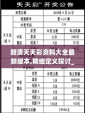 新澳天天彩资料大全最新版本,精细定义探讨_X79.645