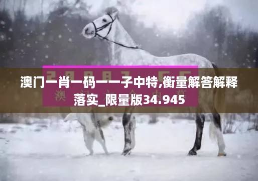 澳门一肖一码一一子中特,衡量解答解释落实_限量版34.945