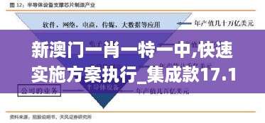 新澳门一肖一特一中,快速实施方案执行_集成款17.107