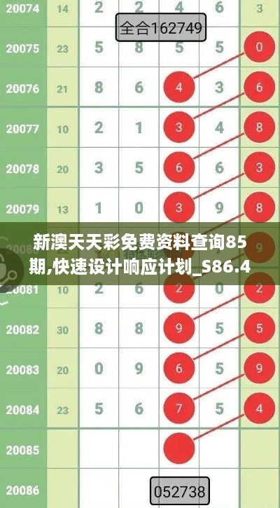 新澳天天彩免费资料查询85期,快速设计响应计划_S86.471