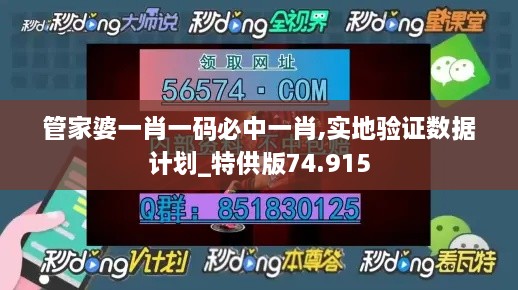 管家婆一肖一码必中一肖,实地验证数据计划_特供版74.915