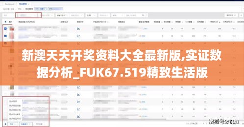 新澳天天开奖资料大全最新版,实证数据分析_FUK67.519精致生活版