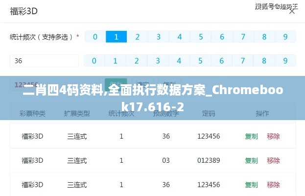 二肖四4码资料,全面执行数据方案_Chromebook17.616-2