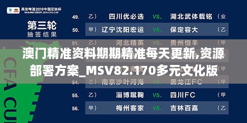 澳门精准资料期期精准每天更新,资源部署方案_MSV82.170多元文化版