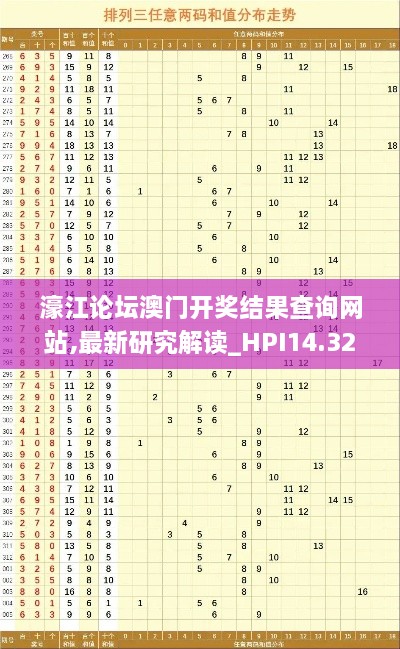 濠江论坛澳门开奖结果查询网站,最新研究解读_HPI14.327亲和版