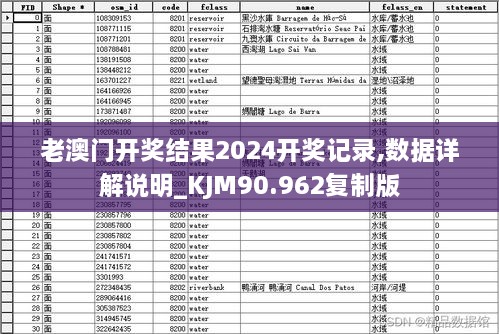 老澳门开奖结果2024开奖记录,数据详解说明_KJM90.962复制版