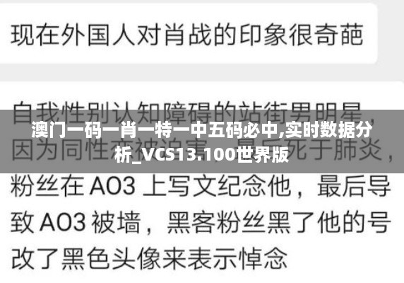 澳门一码一肖一特一中五码必中,实时数据分析_VCS13.100世界版